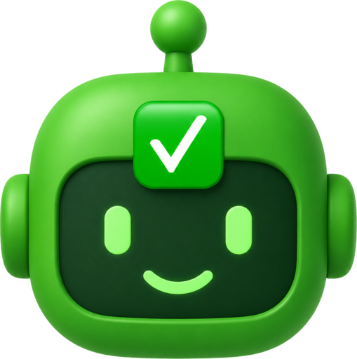 DoneWise icon — a friendly green robot with a check mark